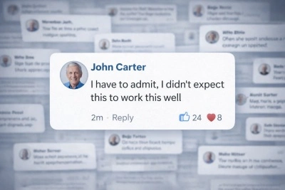 Social media comments about brain health and daily wellness routines